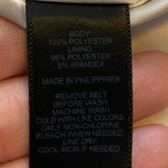 Sz 4 Light Beige and White Short Express Dress - Picture 6 of 9